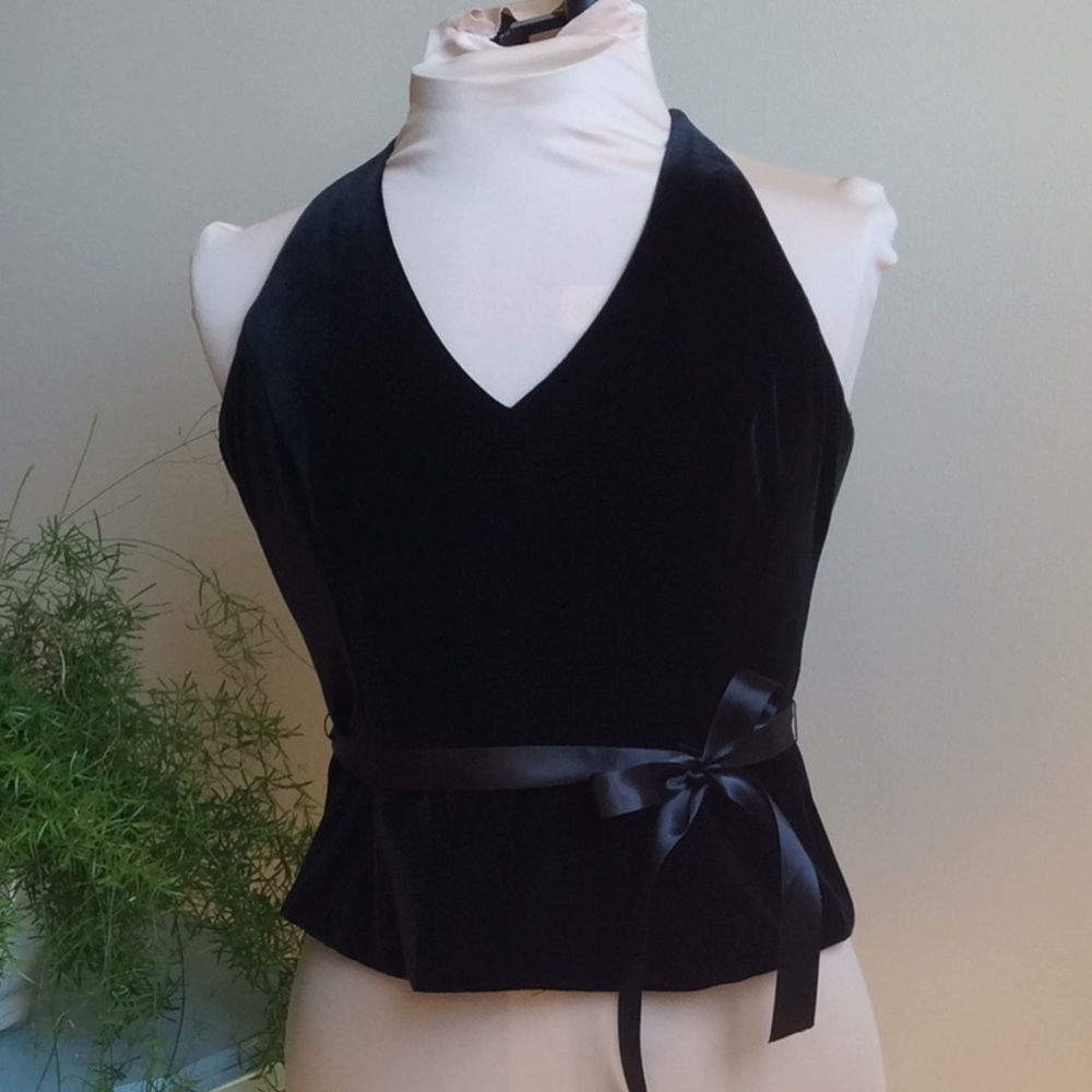 Velvet halter top
